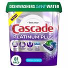 Cápsulas de detergente para lava-louças Cascade Platinum Plus 81 Ct