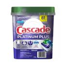 Cápsulas de detergente para lava-louças Cascade Platinum Plus 81 unidades