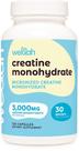 Cápsulas de monohidrato de creatina Wellah 3000 mg 120 cápsulas 30 porções