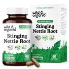 Cápsulas de raiz de urtiga, silvestres e orgânicas, 5000 mg, veganas