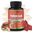 Cápsulas de suplemento Organic Cadane Forskolin 150 cápsulas 5 meses
