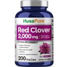 Cápsulas de trevo vermelho Nusa Pure 2000 mg 200 unidades sem OGM