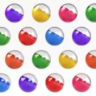 Cápsulas Entervending Clear-Color 50mm - Pacote com 50 Unidades para Gumballs