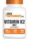 Cápsulas gelatinosas de vitamina K2 BulkSupplements.com 365 porções Cápsulas gelatinosas de vitamina K2 BulkSupplements.com 365 porções