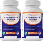 Cápsulas Probióticas Vitamatic Acidophilus Bifidus 25B 120 cápsulas