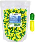 Cápsulas vazias XPRS Nutra tamanho 00 1000 unidades de gelatina verde/amarela