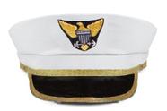 Captain Hat Dress Up America Boat White Navy Admiral Adult