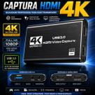 Capturadora HDMI USB 3.0 4K Ultra HD Para Live Streaming Vídeo Profissional Em Estoque Capturadora HDMI USB 3.0 4K Ultra HD Para Live Streaming Vídeo Profissional Em Estoque