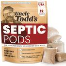 Cápulas de tratamento de fossas sépticas Uncle Todd's, 12 unidades de um ano