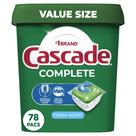 Cápulas para lava-louças Cascade Complete Fresh Scent 78 unidades