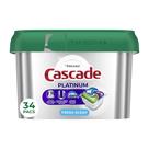 Cápulas para lava-louças Cascade Platinum Fresh Scent 34 unidades