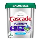 Cápulas para lava-louças Cascade Platinum Fresh Scent 71 unidades