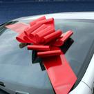 Car Bow Ribbon, embrulho para presente, etc. Vermelho grande com 25 cm de largura montado