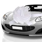 Car Bow Zonon Big, arco de carro gigante de 50 cm com fita branca de 6 m Car Bow Zonon Big, arco de carro gigante de 50 cm com fita branca de 6 m