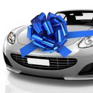 Car Bow Zonon Big Giant 50 cm com fita impermeável azul de 6 m