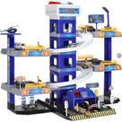 Car Garage Playset Mcudia para carros de polícia, carros de corrida e helicópteros 1:64