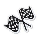 CAR045T Bandeiras de Corrida Patch Bordado Termo Adesivo 10,5x5,3 cm