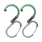 Carabiner GEAR AID HEROCLIP Pequeño, Verde Bosque, Paquete de 2