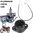 Carburador Cg 150 Titan 04/2008 + Coletor + Cabo Acelerador