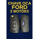 Carcaça Chave Canivete Ford Focus New Fiesta Ecosport 3 Botões Carcaça Chave Canivete Ford Focus New Fiesta Ecosport 3 Botões