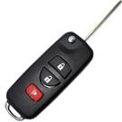 Carcaça Chave Canivete Nissan Livina Versa March 3 Botões Nova + Emblema Lamina Virgem