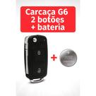 Carcaça Chave Canivete Vw Amarok Saveiro G6 G7 2 Botões + Bateria
