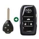 Carcaça Chave Toyota Corolla Hilux Adaptação 3 Botões