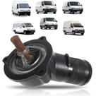 Carcaça com válvula termostática nova sob amostra fiat ducato citroen jumper peugeot boxer 1997 a 2005