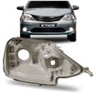 Carcaça Farol Toyota Etios 2013 á 2017 Cinza