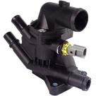 Carcaça valvula termostatica ka 1.0 12v 3cc, fiesta 1.0 12v 3cc turbo plastico com sensor hvr93102