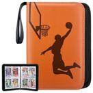 Card Binder Basketball, suporte de 4 bolsos, 400 cartas à prova d'água Card Binder Basketball, suporte de 4 bolsos, 400 cartas à prova d'água