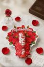 Card buquê delicado com batom chocolate - dia das mães -