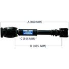 Cardan Completo Dianteiro Hilux 600mm Fechado