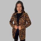 Cardigã Casaco Tricot Milão Moda Outono Inverno Confortável