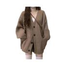Cardigã Feminino Coreano Com Decote Em V, Estilo Japonês, Suéter De Tricô Solto Para Primavera,
