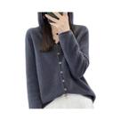 Cardigã Feminino De Lã Merino 100% Tricotado, Moletom Solto Com Capuz Para Outono/Inverno, Casaco Cardigã Feminino De Lã Merino 100% Tricotado, Moletom Solto Com Capuz Para Outono/Inverno, Casaco