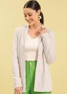Cardigã Feminino Manga Longa Viscose Tecido Trico Volare