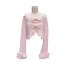 Cardigã Feminino Vintage Lolita Com Recortes De Coração Em Tricô Estilo Japonês Kawaii Para