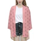 Cardigã Kimono Xadrez Rosa, Verde E Preto Para Cosplay De Anime Feminino E Masculino - Casaco Haori Cardigã Kimono Xadrez Rosa, Verde E Preto Para Cosplay De Anime Feminino E Masculino - Casaco Haori