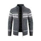 Cardigã Masculino De Inverno Em Fleece, Suéter De Tricô Natalino, Casaco Casual De Lã E Caxemira