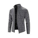 Cardigã Masculino plus Size 3XL De Tricô Com Forro De Lã, Cor Sólida, Suéter Casual Primavera