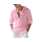Cardigã Masculino Solto De Manga Longa Com Capuz, 15 Cores, Camisa Casual De Linho Sólido Estilo Cardigã Masculino Solto De Manga Longa Com Capuz, 15 Cores, Camisa Casual De Linho Sólido Estilo