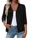 Cardigã ONLYSHE leve de viscose/nylon preto para mulheres