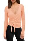 Cardigã Panadila feminino de Pilates Wrap Top Ballet Coral XL Cardigã Panadila feminino de Pilates Wrap Top Ballet Coral XL
