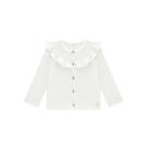 Cardigan Bebê Menina em Malha Suedine Off White Somnii