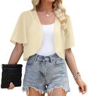 Cardigan Bolero Shrug de chiffon de manga curta para mulheres Neineiwu