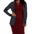 Cardigan Casaco Malha Excelente Caimento Listrado P Ao Gg