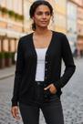 Cardigan Com Botões Lunender Malha Canelada - Cardigan Com Botões Lunender Malha Canelada -