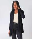 Cardigan Feminino Assimétrico Alongado Marisa Preto-52053 Cardigan Feminino Assimétrico Alongado Marisa Preto-52053