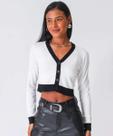 Cardigan Feminino Cropped Marisa Off White-49029 Cardigan Feminino Cropped Marisa Off White-49029